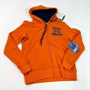 University of Illinois Sweater Sweatshirt Womens Small Orange Jewels New